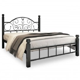 Ліжко металеве Анжеліка на дерев'яних ногах