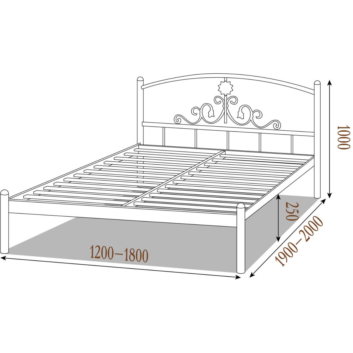 Кровать металлическая Кассандра
