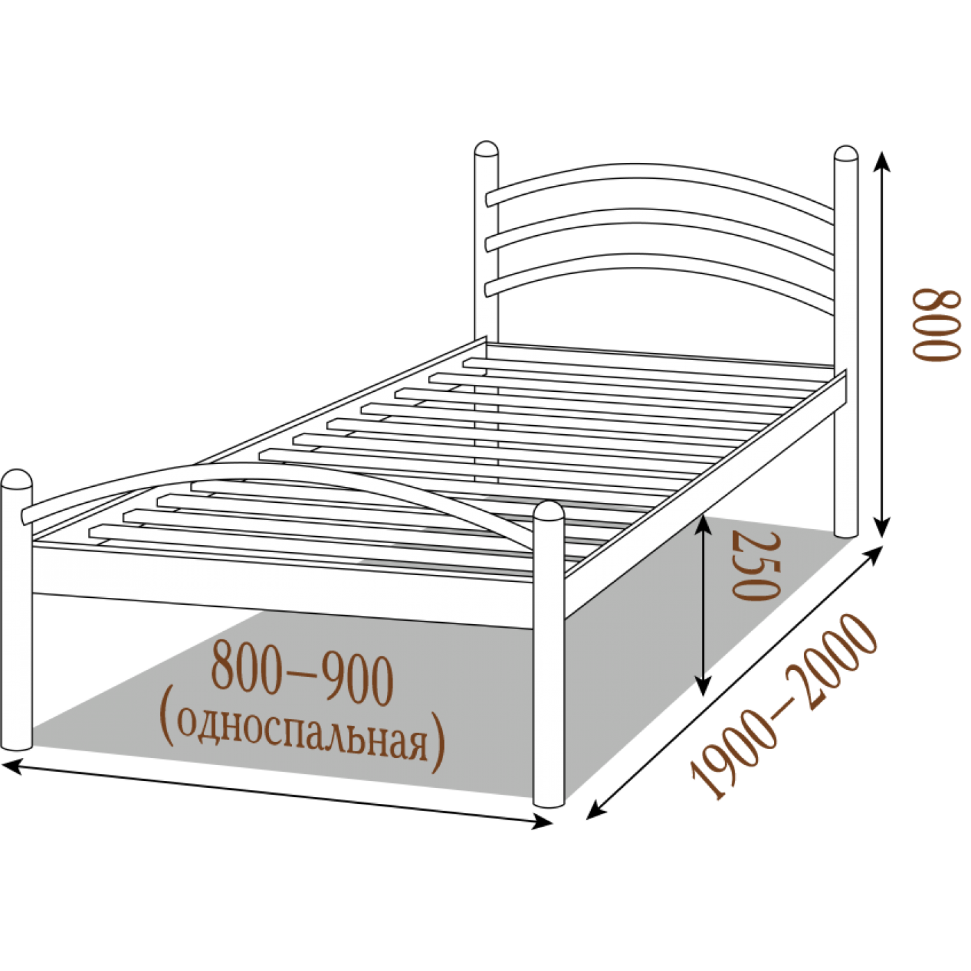 Ліжко металеве Маргарита