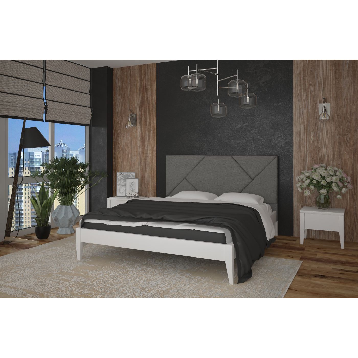 Кровать с мягким изголовьем НЬЮ-ЙОРК ТК