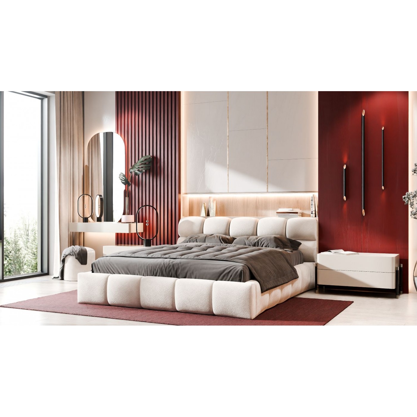 Мягкая 2-сп кровать Ванесса № 1 без под. мех.