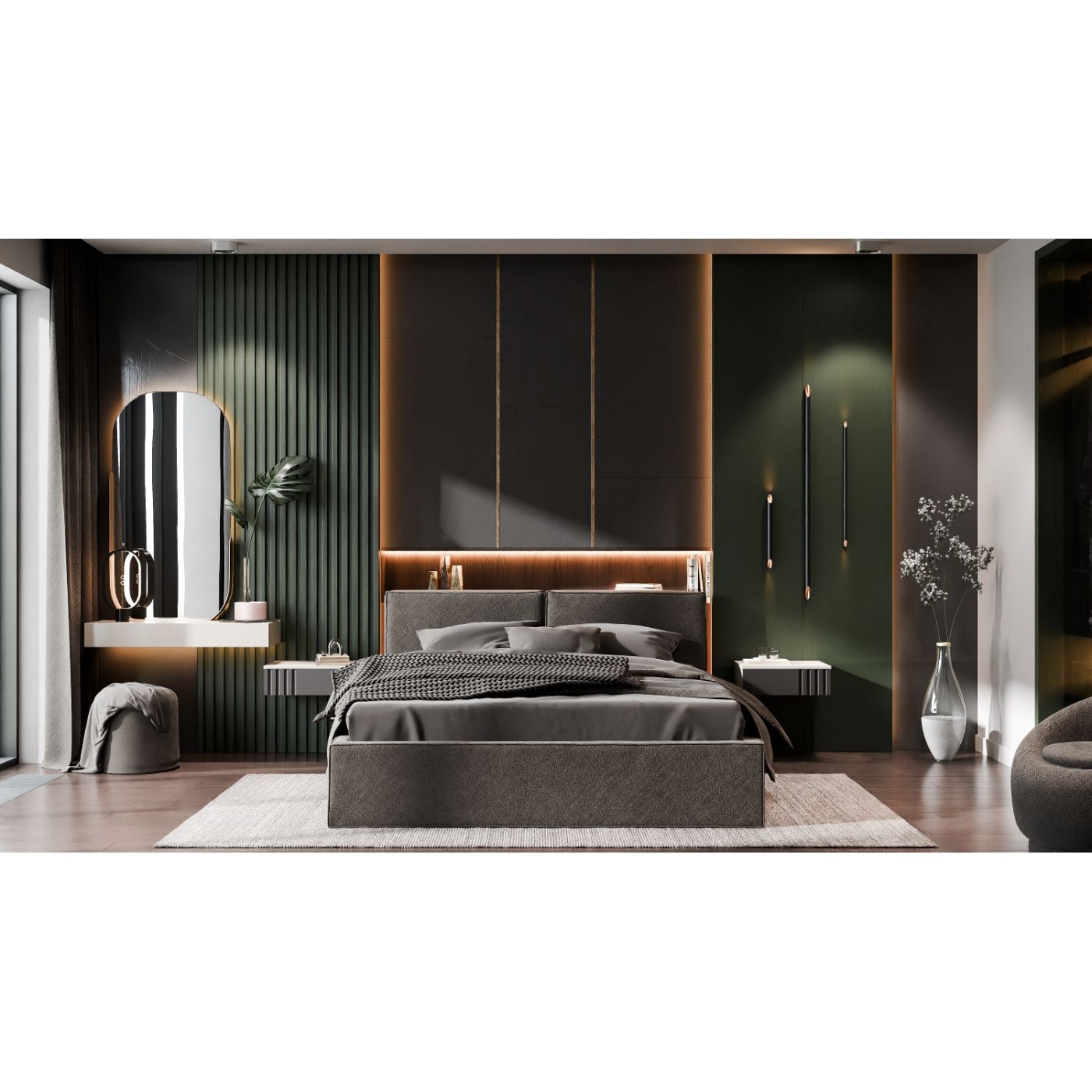 М'яке 2-сп ліжко Ванесса №4 без під. мех.