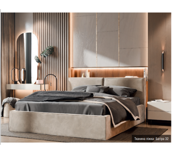 М'яке 2-сп ліжко Ванесса №4 без під. мех.