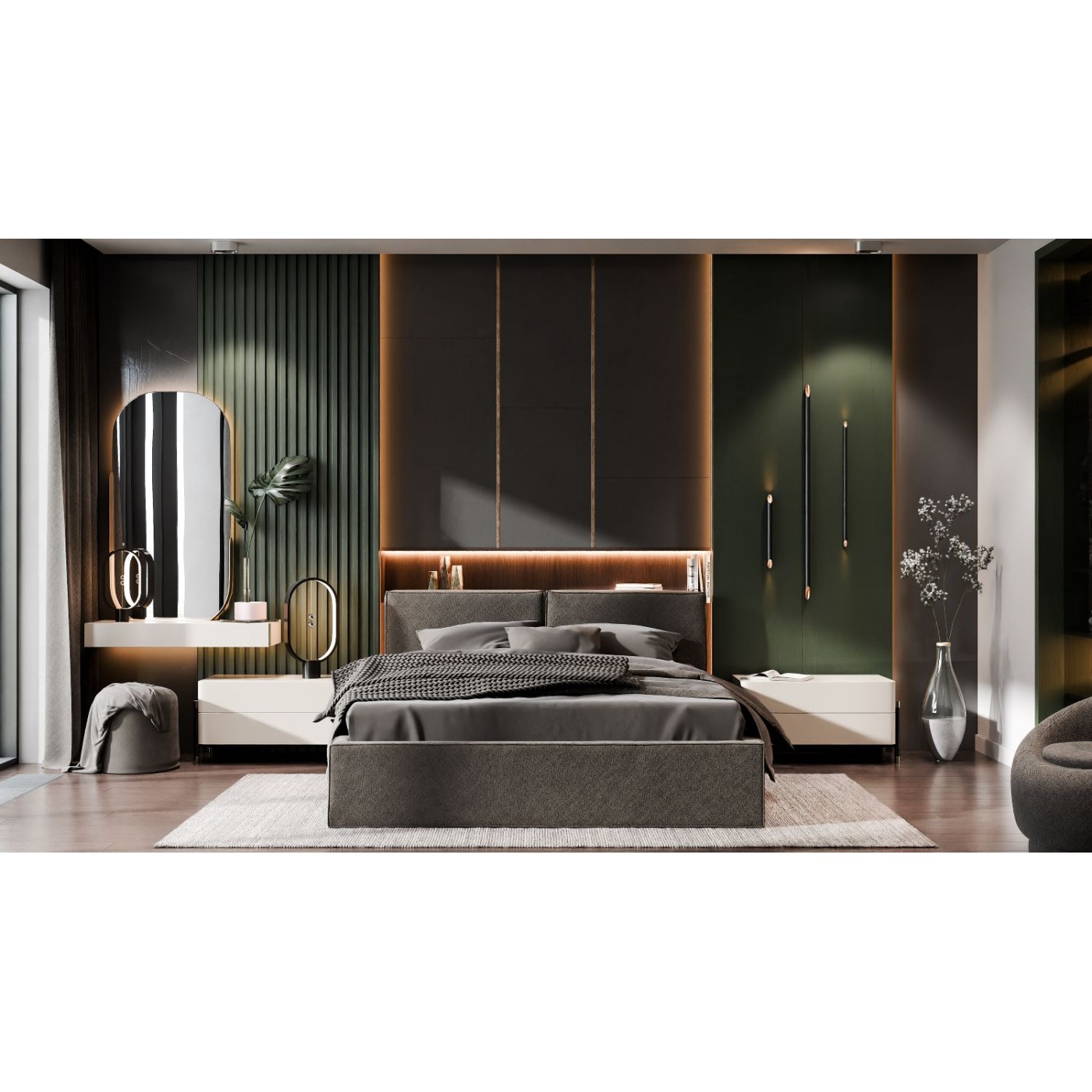 М'яке 2-сп ліжко Ванесса №4 без під. мех.