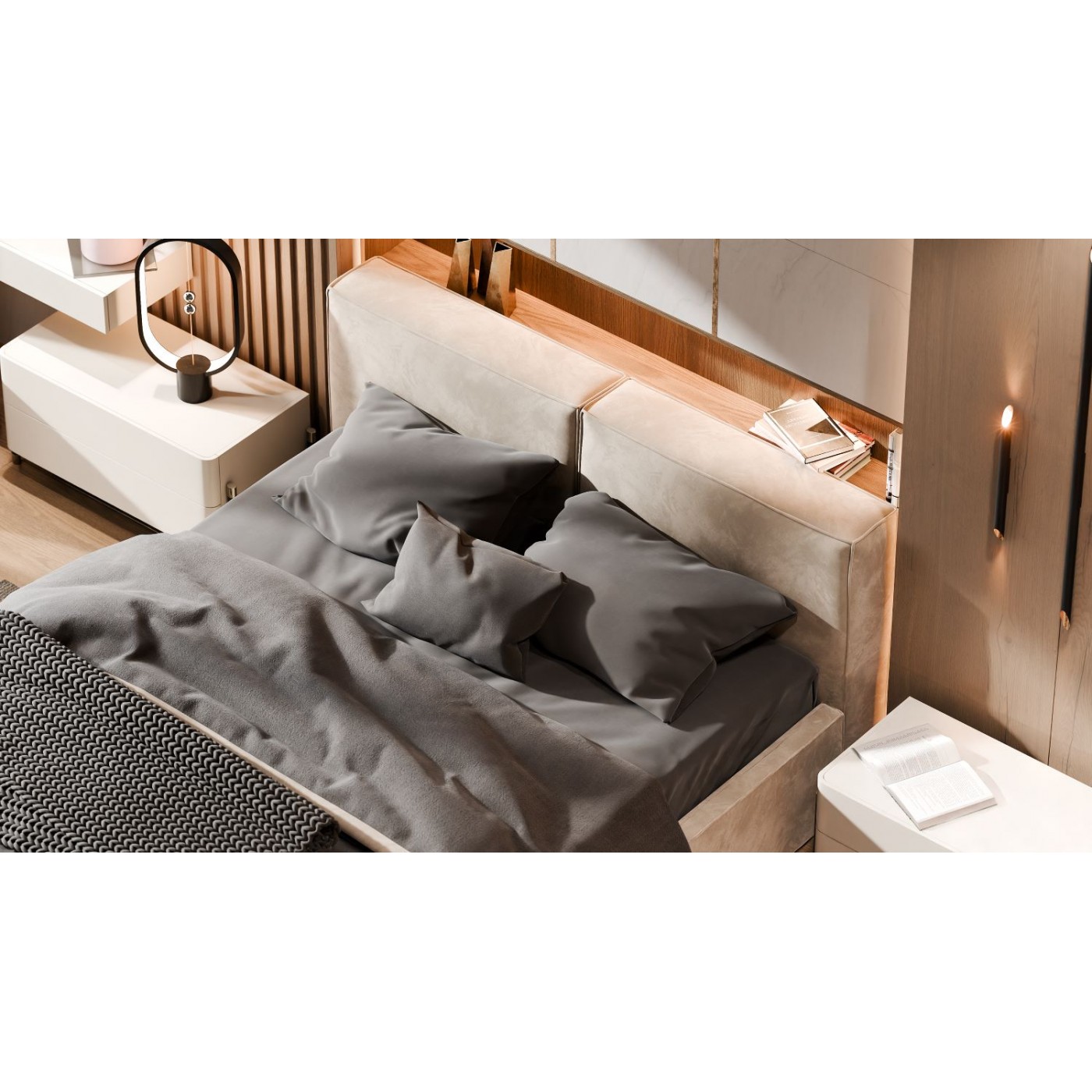 М'яке 2-сп ліжко Ванесса №4 без під. мех.