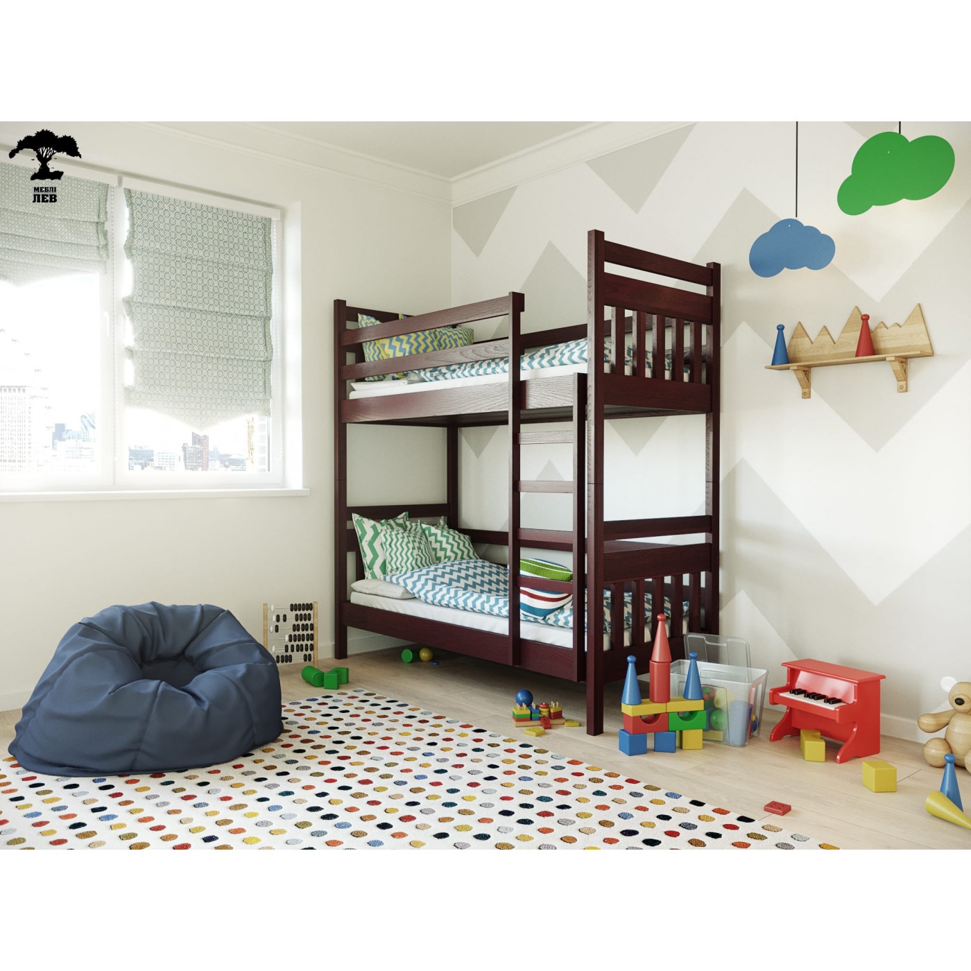 Ліжко двоповерхове Умка