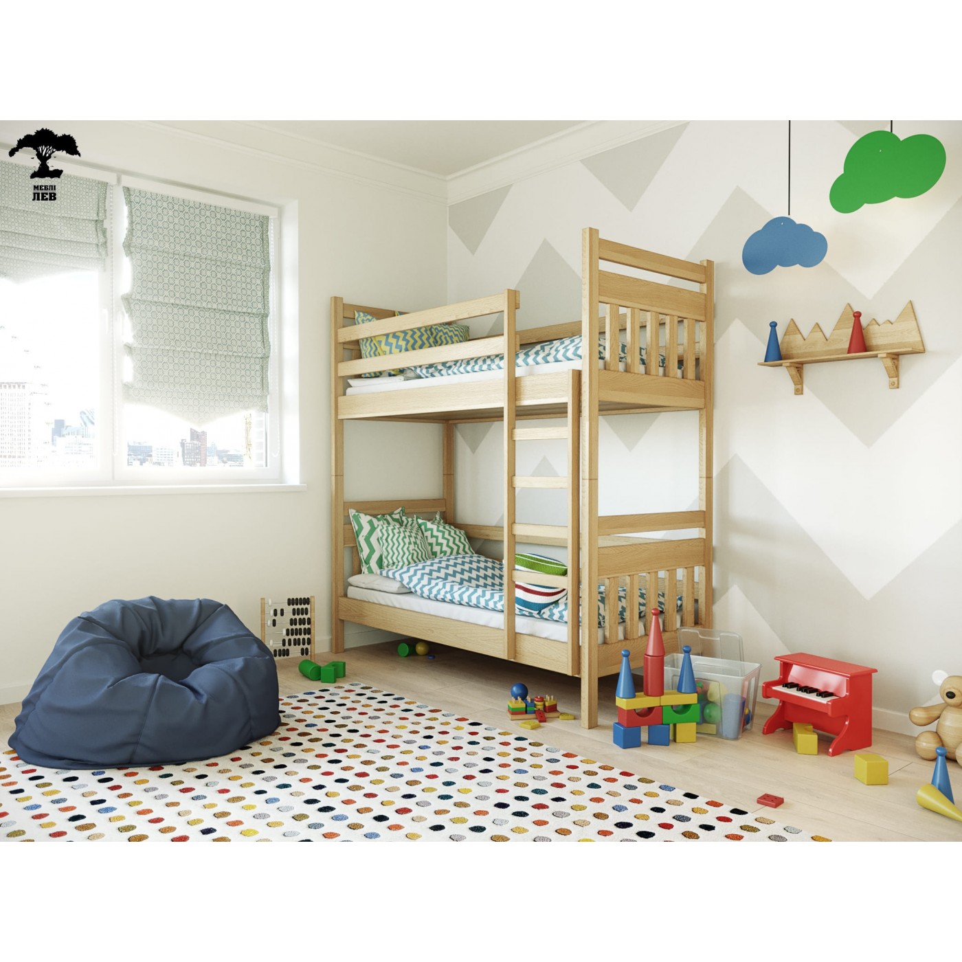 Ліжко двоповерхове Умка