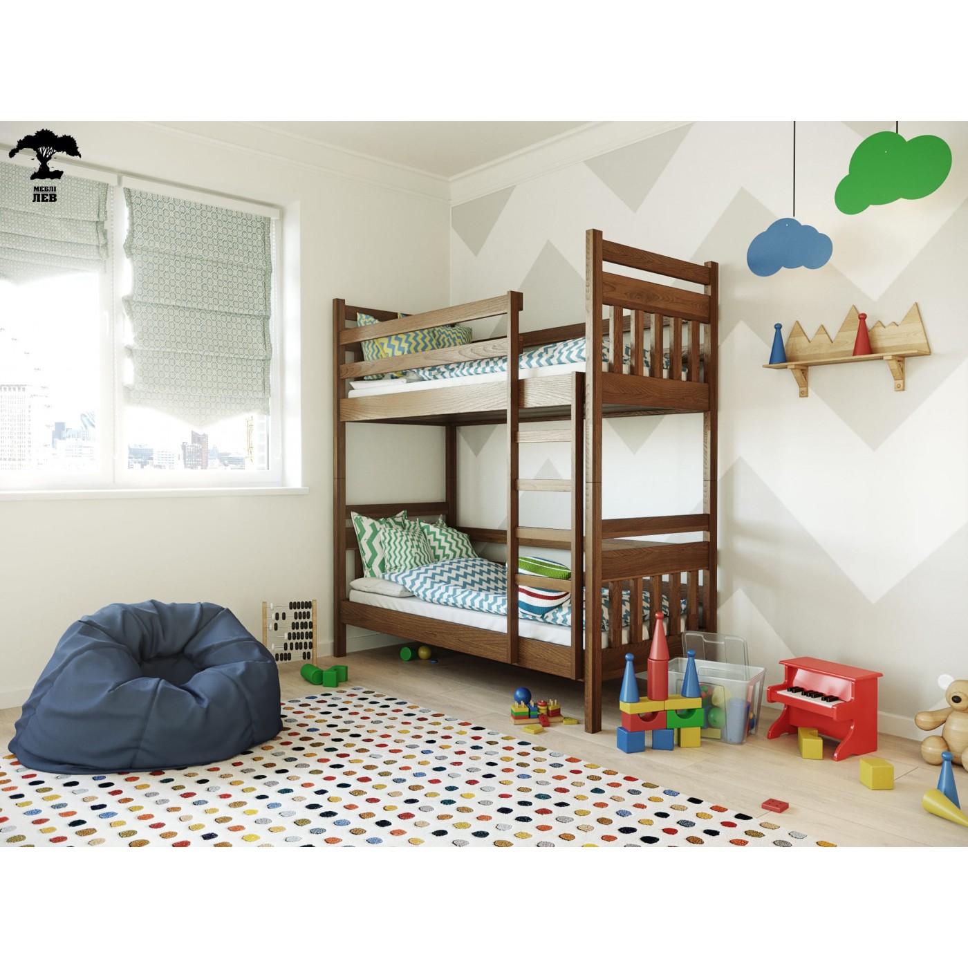 Ліжко двоповерхове Умка