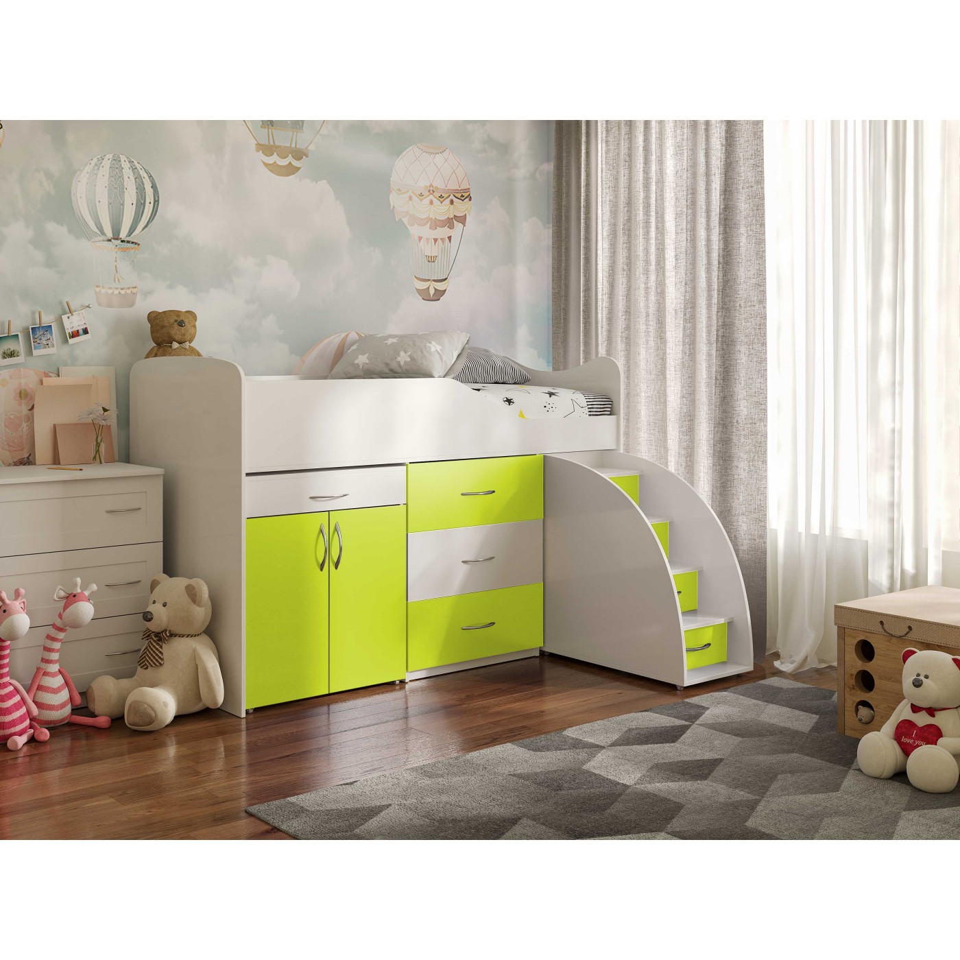 BAD ROOM Ліжко кімната №5+СТІЛ  1840*860 (сп.м. 1800*800)