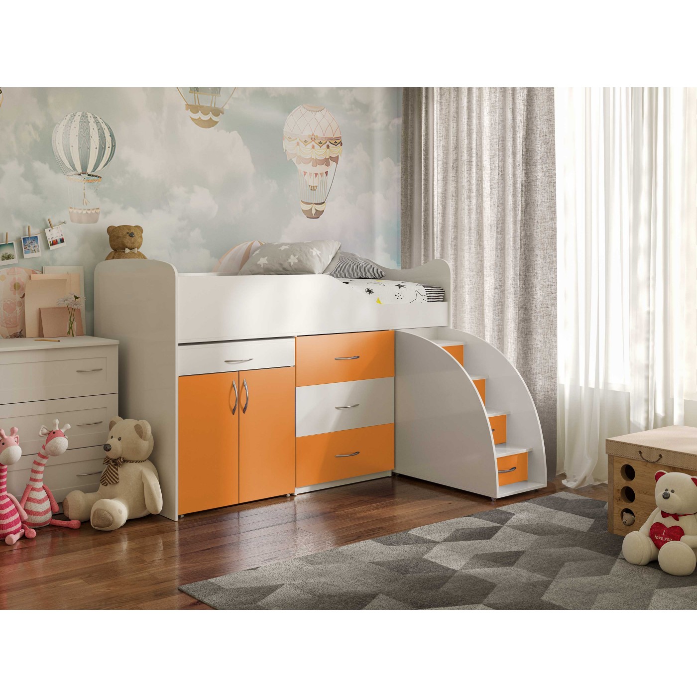 BAD ROOM Ліжко кімната №5+СТІЛ  1840*860 (сп.м. 1800*800)