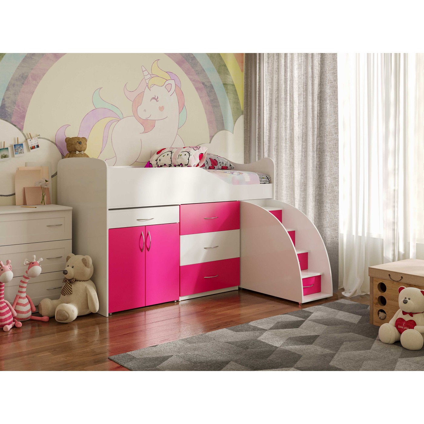 BAD ROOM Ліжко кімната №5+СТІЛ  1840*860 (сп.м. 1800*800)