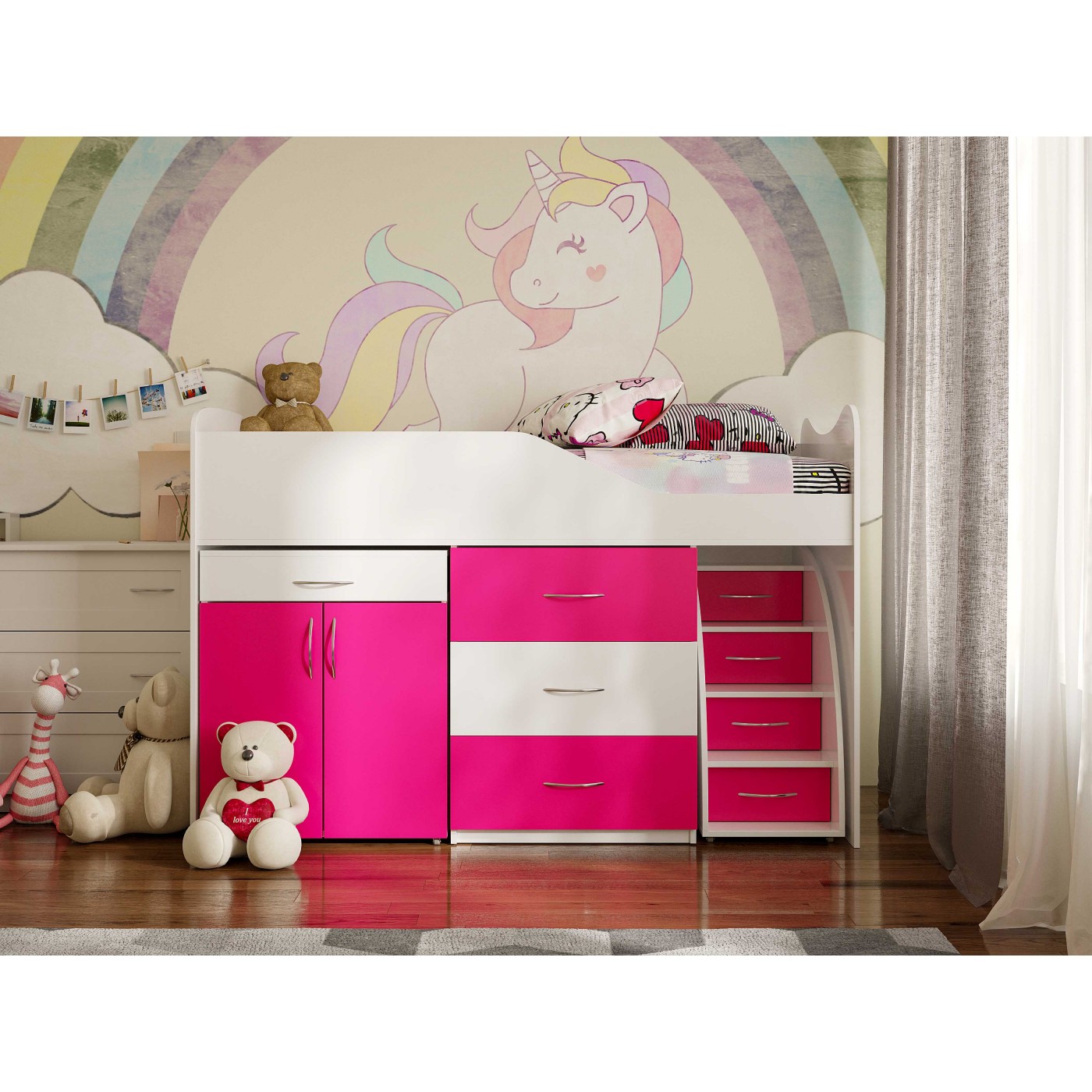 BAD ROOM Ліжко кімната №5+СТІЛ  1840*860 (сп.м. 1800*800)