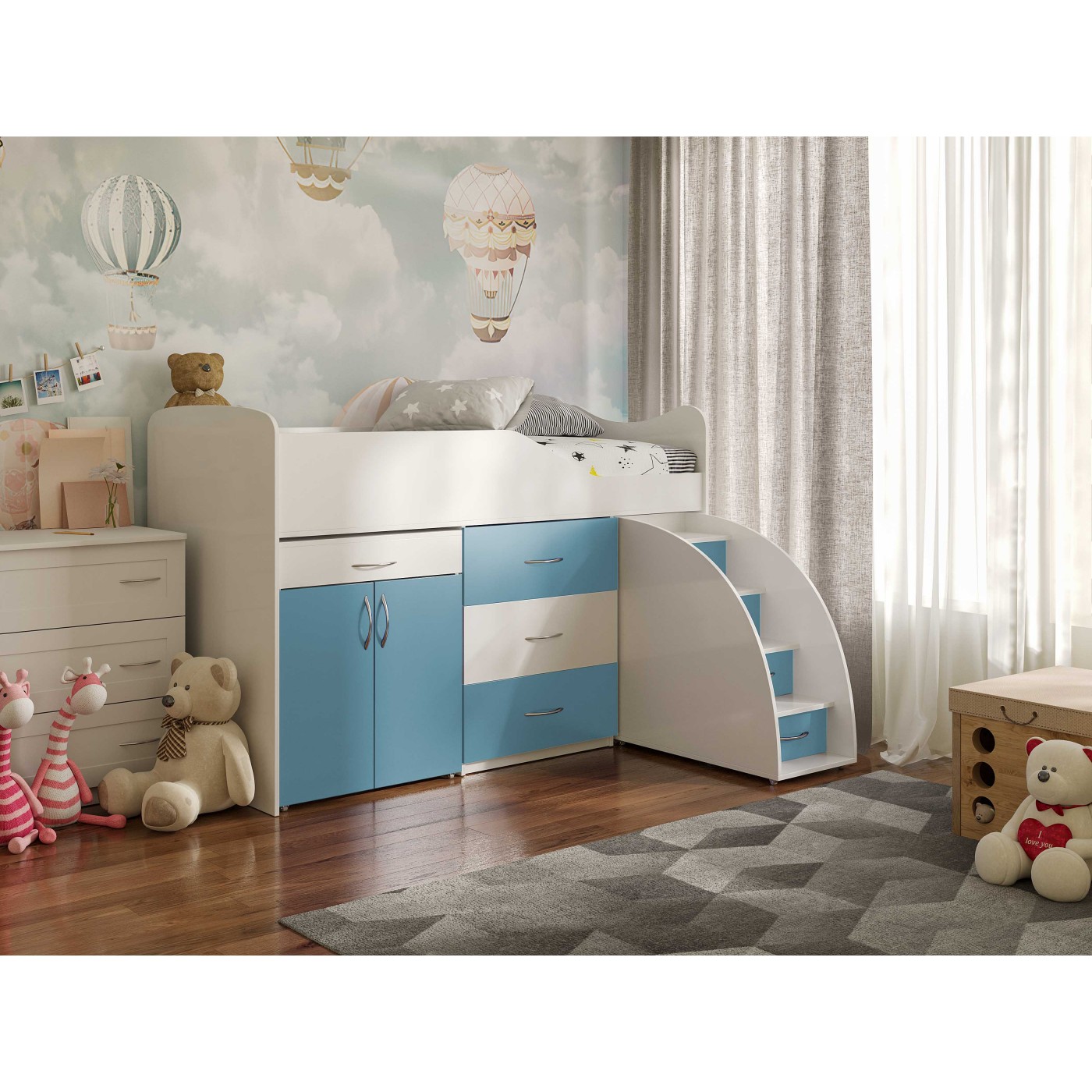 BAD ROOM Ліжко кімната №5+СТІЛ  1840*860 (сп.м. 1800*800)