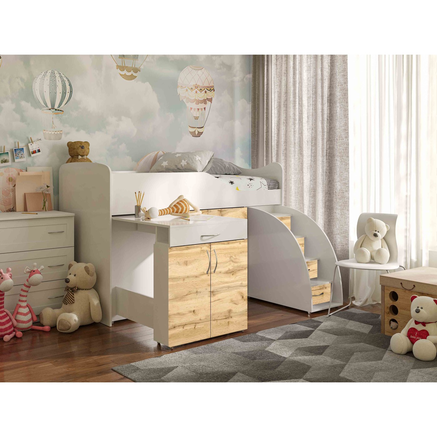 BAD ROOM Ліжко кімната №5+СТІЛ  1840*860 (сп.м. 1800*800)