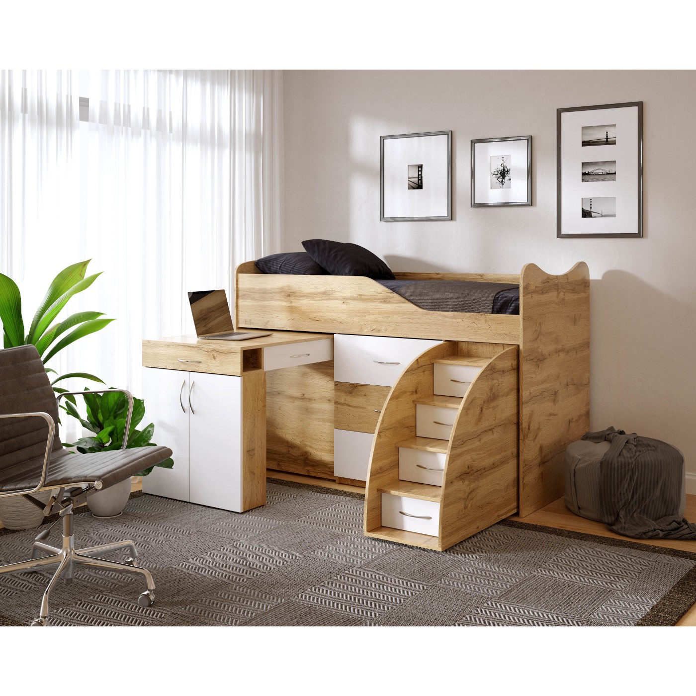 BAD ROOM Ліжко кімната №5+СТІЛ  1840*860 (сп.м. 1800*800)