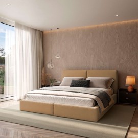 КРОВАТЬ 2-х спальная INSTA+МЕХАНИЗМ и Ламели на металлическом каркасе