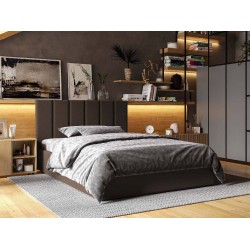 ЛІЖКО 2-х спальне LINE+МЕХАНІЗМ та Ламелі на металевому каркасі