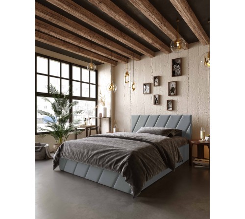 ЛІЖКО 2-х спальне PALERMO+МЕХАНІЗМ та Ламелі на металевому каркасі