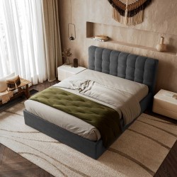 ЛІЖКО 2-х спальне TIRAMISU+МЕХАНІЗМ та Ламелі на металевому каркасі