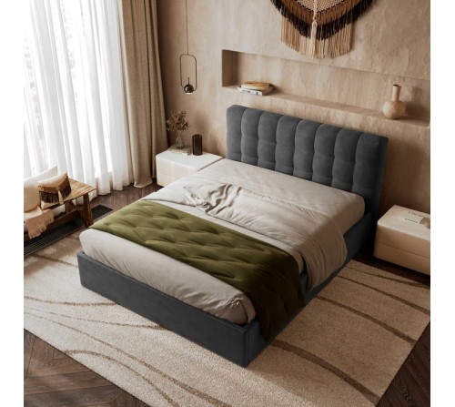 ЛІЖКО 2-х спальне TIRAMISU+МЕХАНІЗМ та Ламелі на металевому каркасі