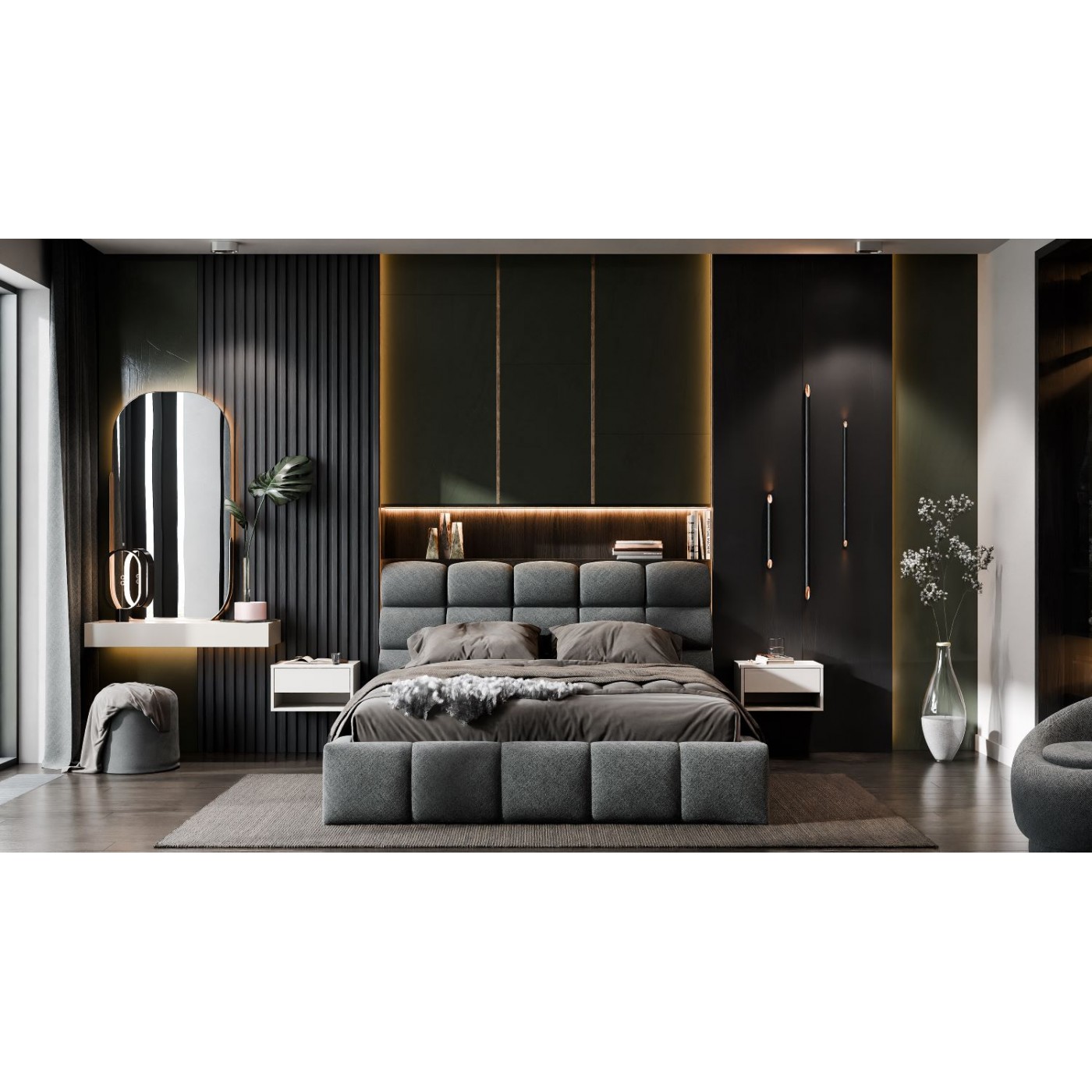 М'яке 2-сп ліжко Ванесса №2 з підйомним механізмом