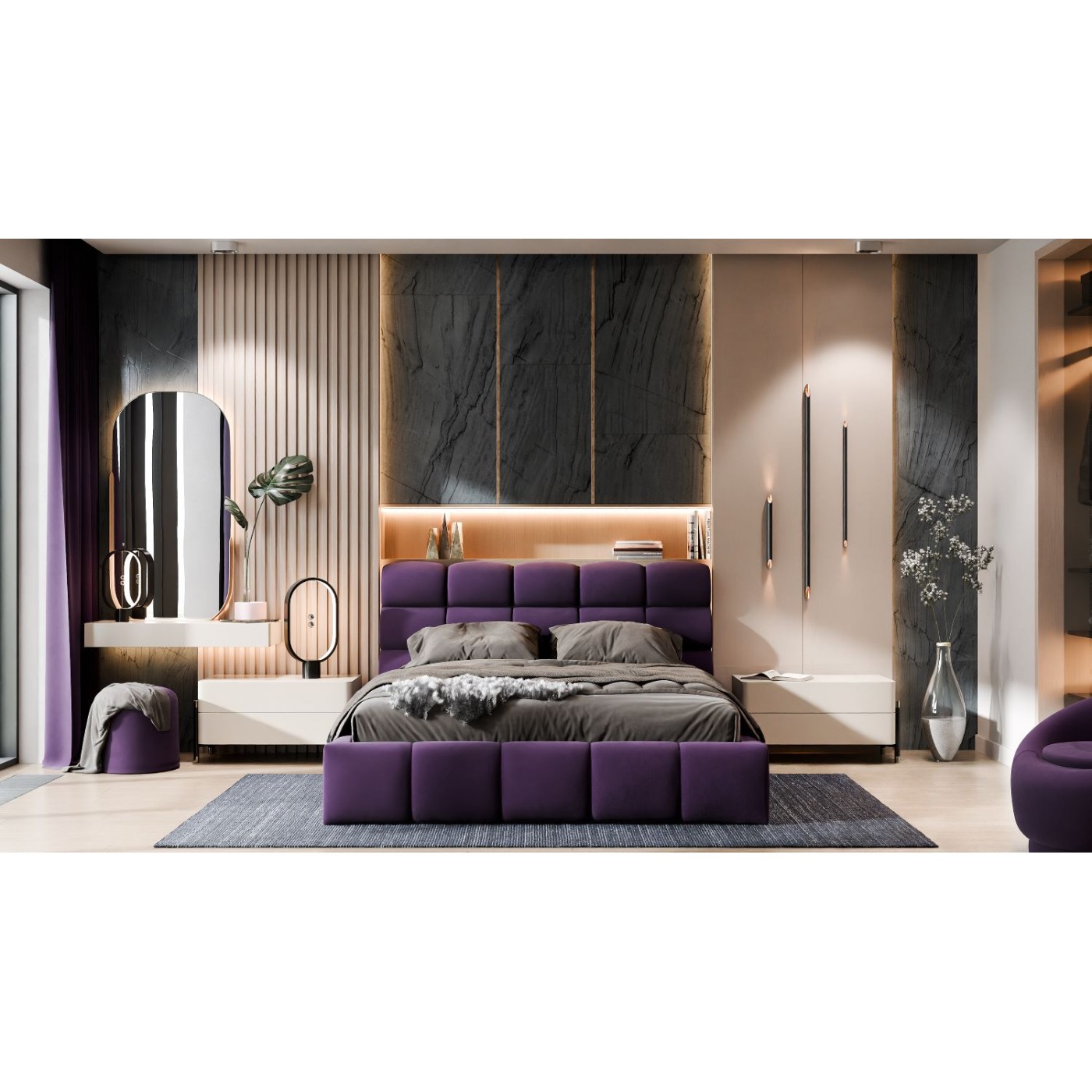 М'яке 2-сп ліжко Ванесса №2 з підйомним механізмом