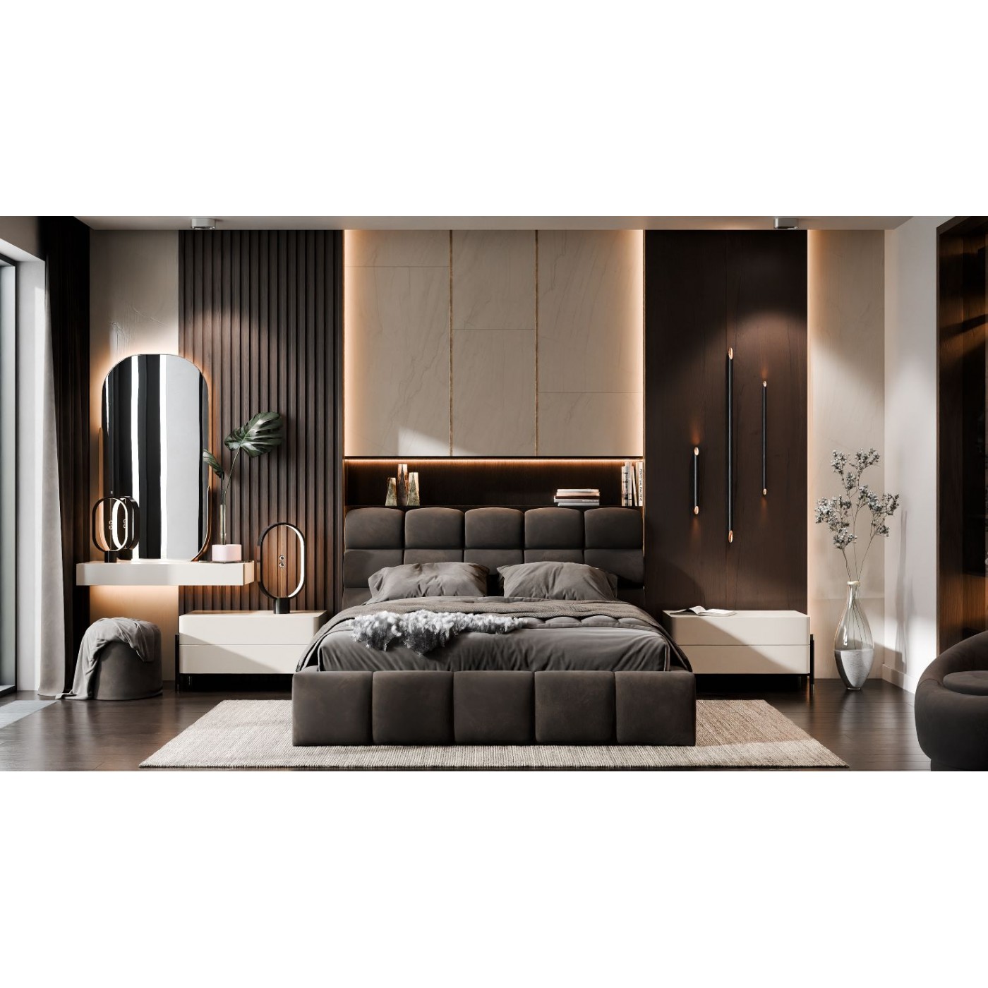 М'яке 2-сп ліжко Ванесса №2 з підйомним механізмом