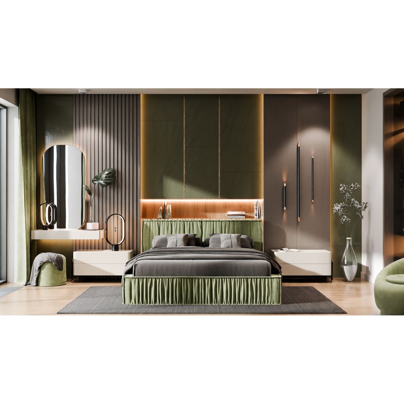 Мягкая 2-сп кровать Ванесса № 3 с подъёмным механизмом