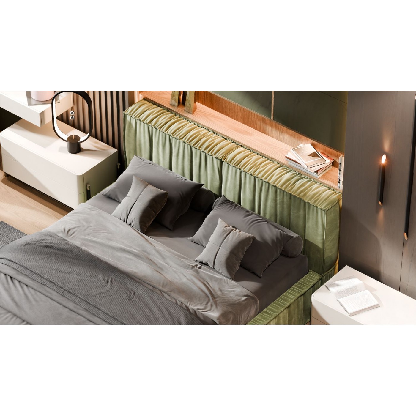 Мягкая 2-сп кровать Ванесса № 3 с подъёмным механизмом