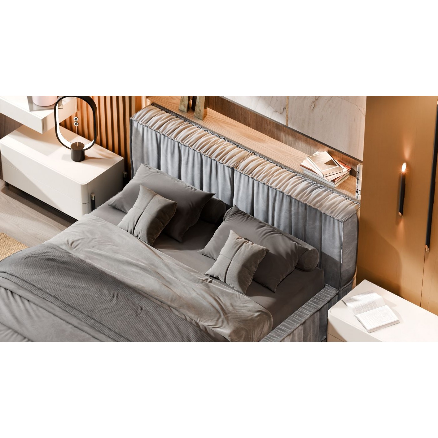 Мягкая 2-сп кровать Ванесса № 3 с подъёмным механизмом