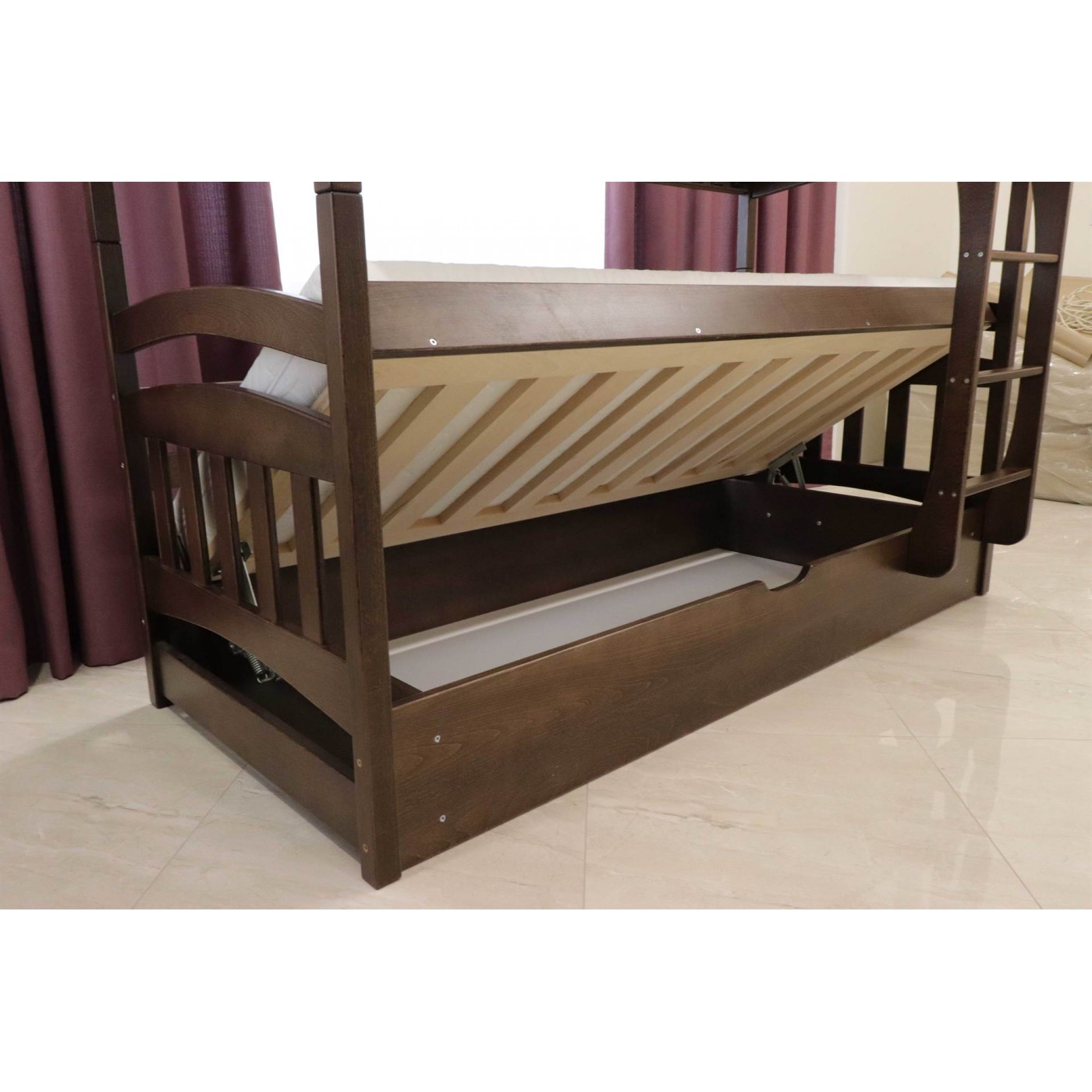 Двухъярусная кровать Бэмби с подъемным механизмом