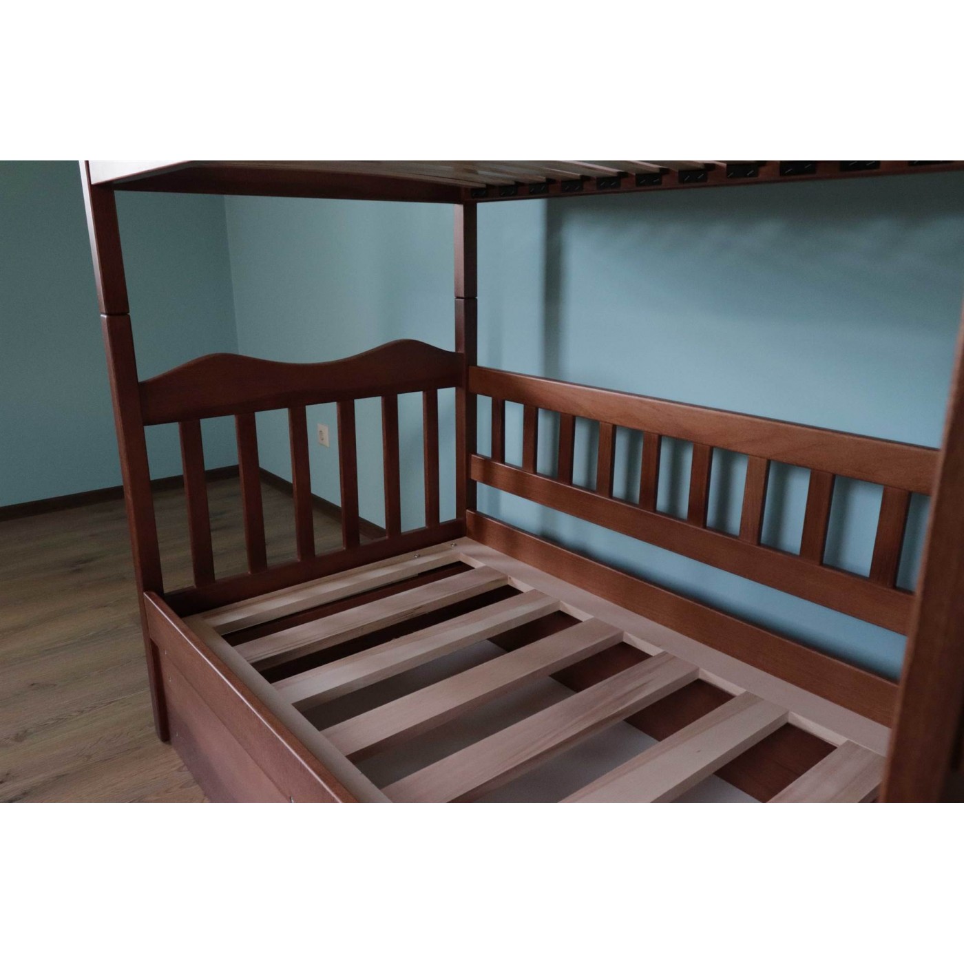 Двох'ярусне Ліжко Рукавичка з підйомним механізмом