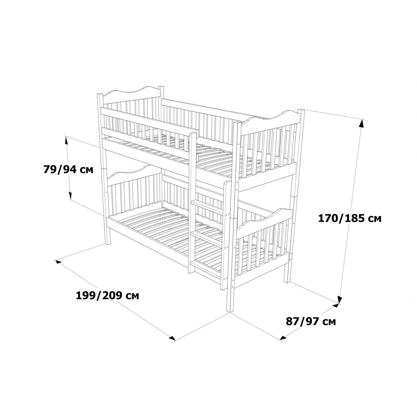 Двоярусне Ліжко трансформер Рукавичка