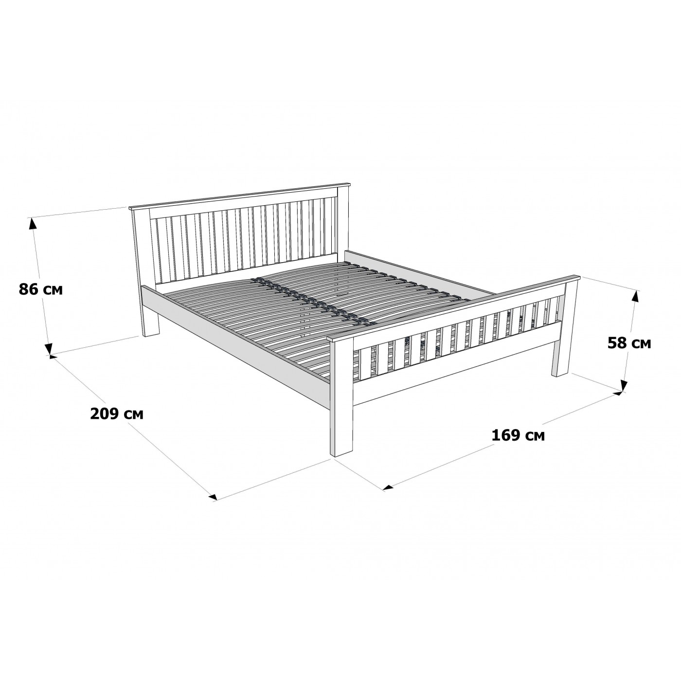 Двуспальная кровать Жасмин