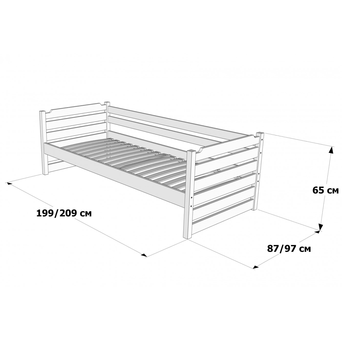Ліжко 1-спальне Котигорошко