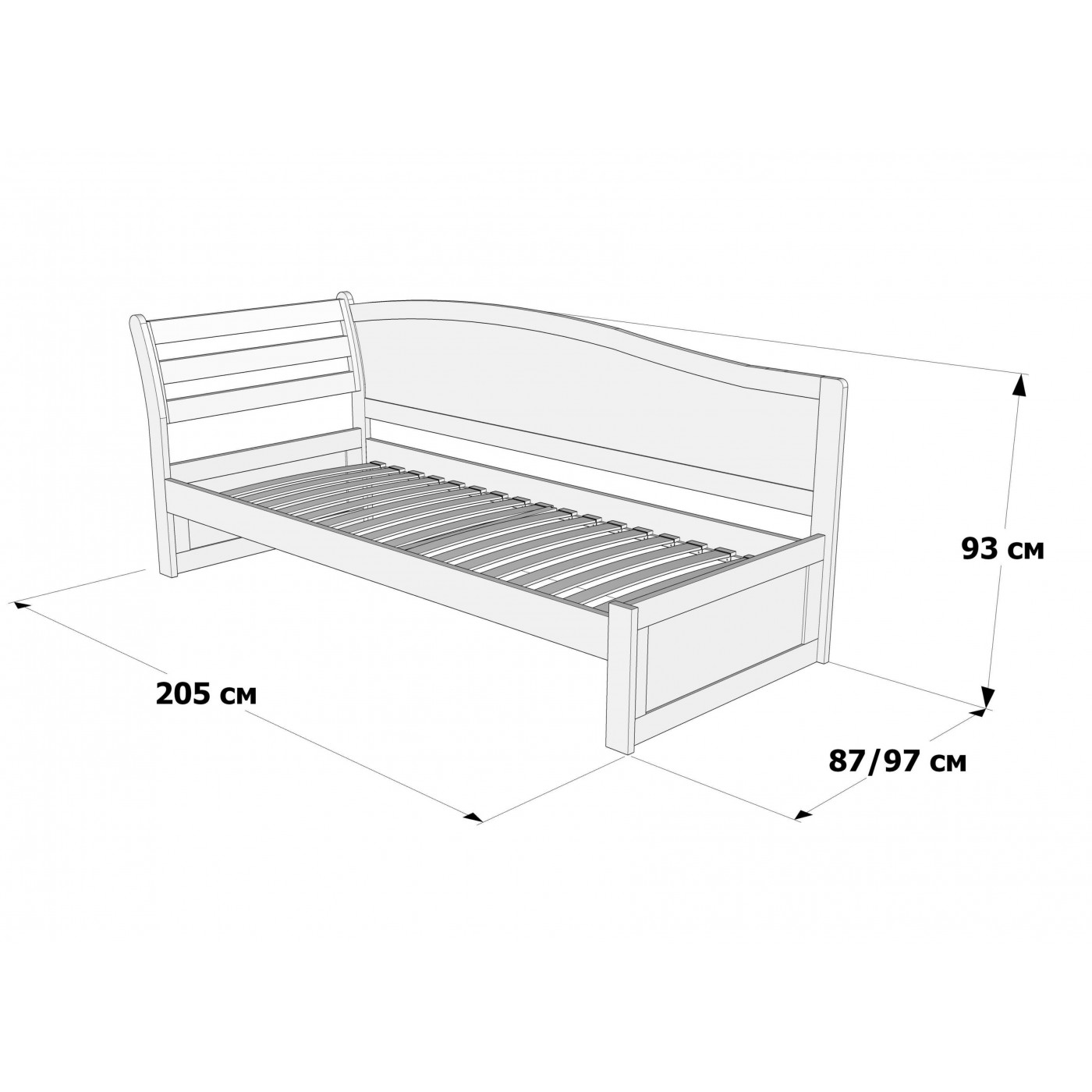 Кровать 1-спальная Софи (вставка МДФ или ткань)