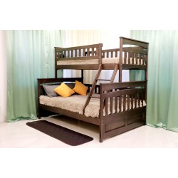 Трехместная Двухъярусная кровать трансформер Русалочка