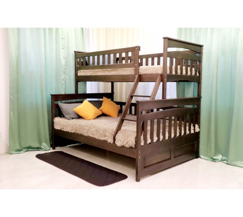 Трехместная Двухъярусная кровать трансформер Русалочка