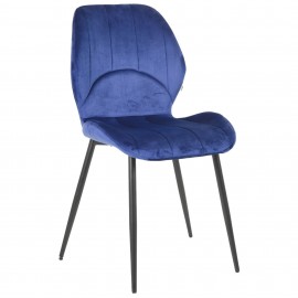Стілець Astra чорний/вельвет синій