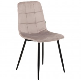 Стілець Cherry чорний/вельвет світло-сірий