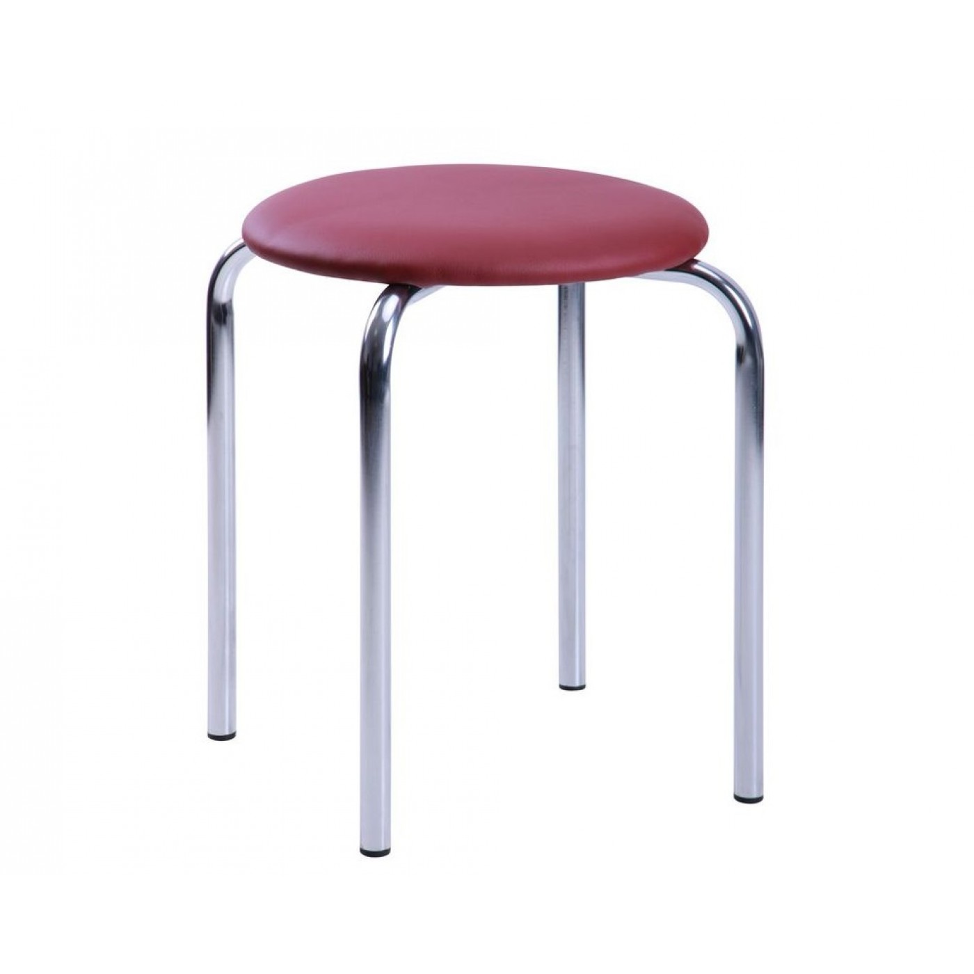 Табурет Софи хром + скаден бордо  
