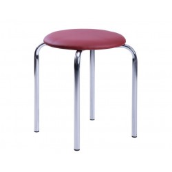 Табурет Софи хром + скаден бордо  