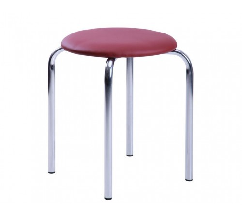 Табурет Софи хром + скаден бордо  