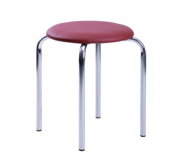 Табурет Софи хром + скаден бордо  