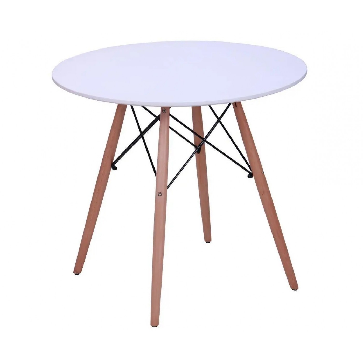 Стіл обідній Helis D-800 мм МДФ білий