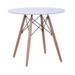 Стіл обідній Helis D-800 мм МДФ білий