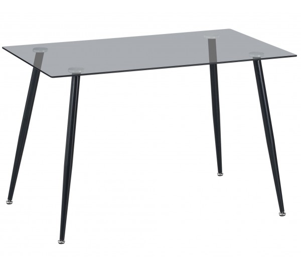 Стол обеденный Умберто (DT1177-1) черный/стекло тонированное серое

