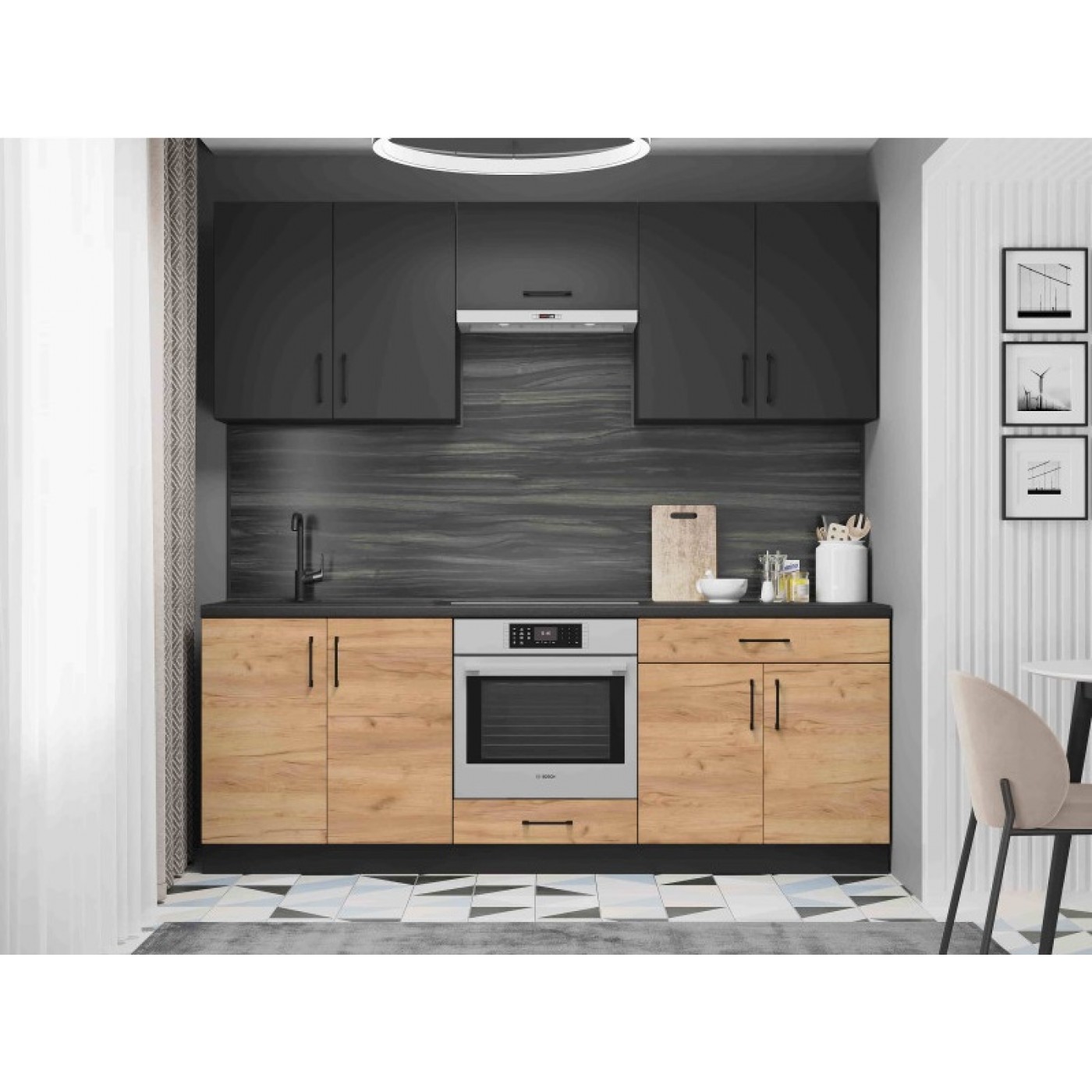 КОМПЛЕКТ Кухня ОПТИМА К8 (2,2 м) 