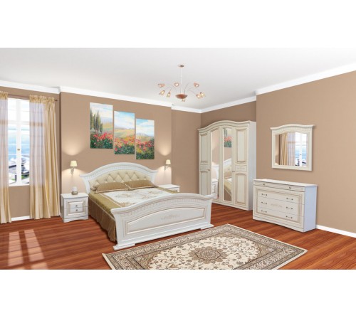 Спальня Ніколь (патина) Спальня 4Д (б/матраса та каркаса)