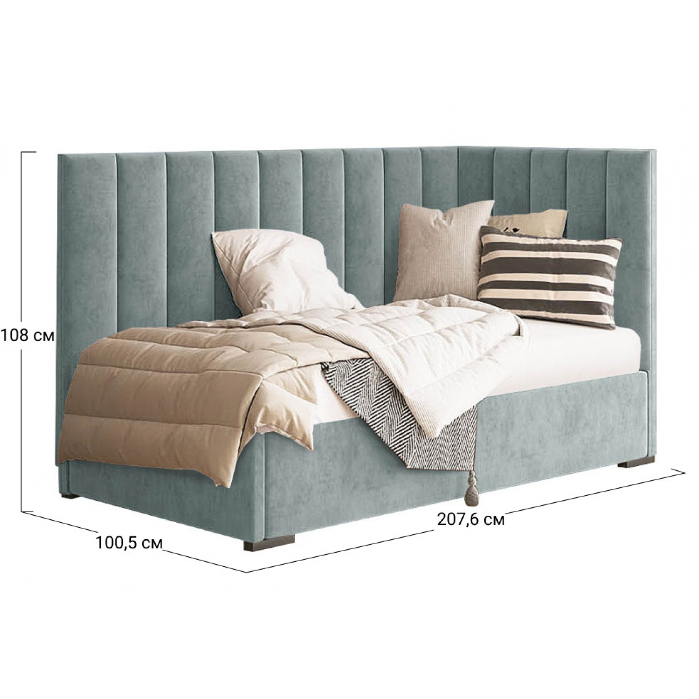 Кровать 1-сп Саманта 4 без під. Мех